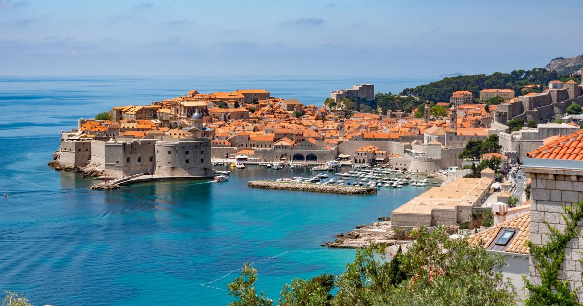 Dubrovnik's historic old town, city walls and Adriatic coast
