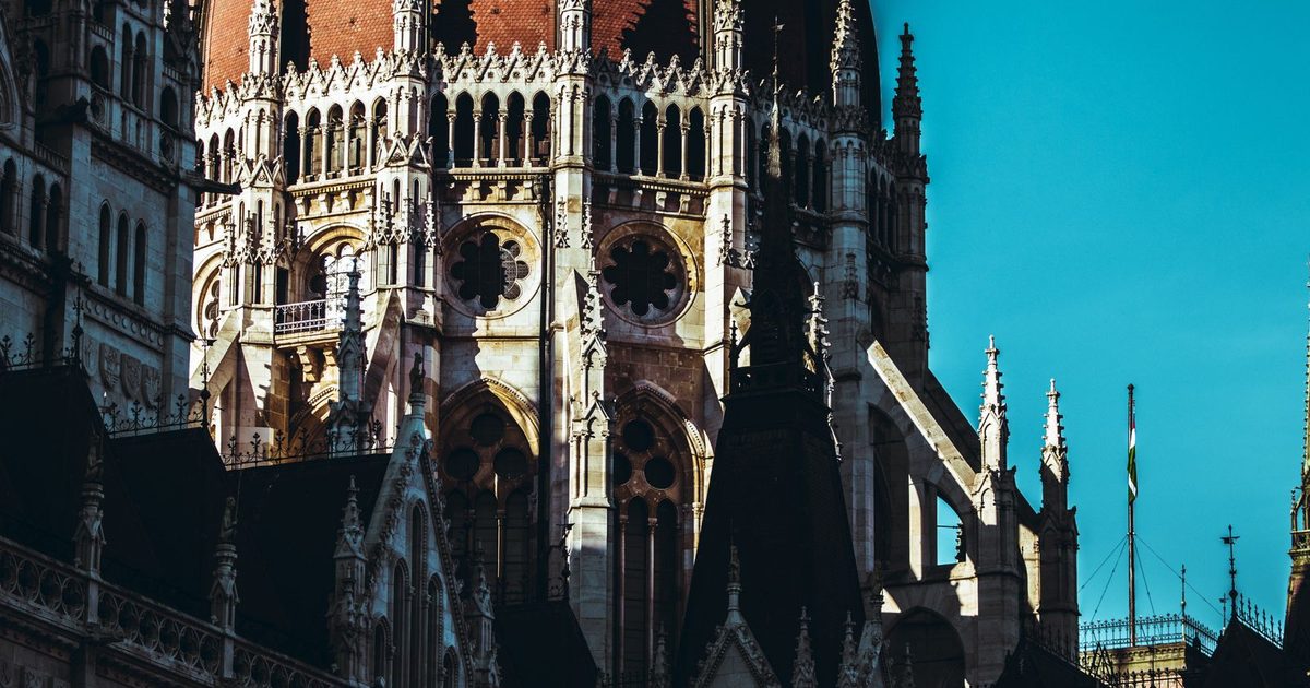 The dome of the Hungarian Parliament Building in Budapest