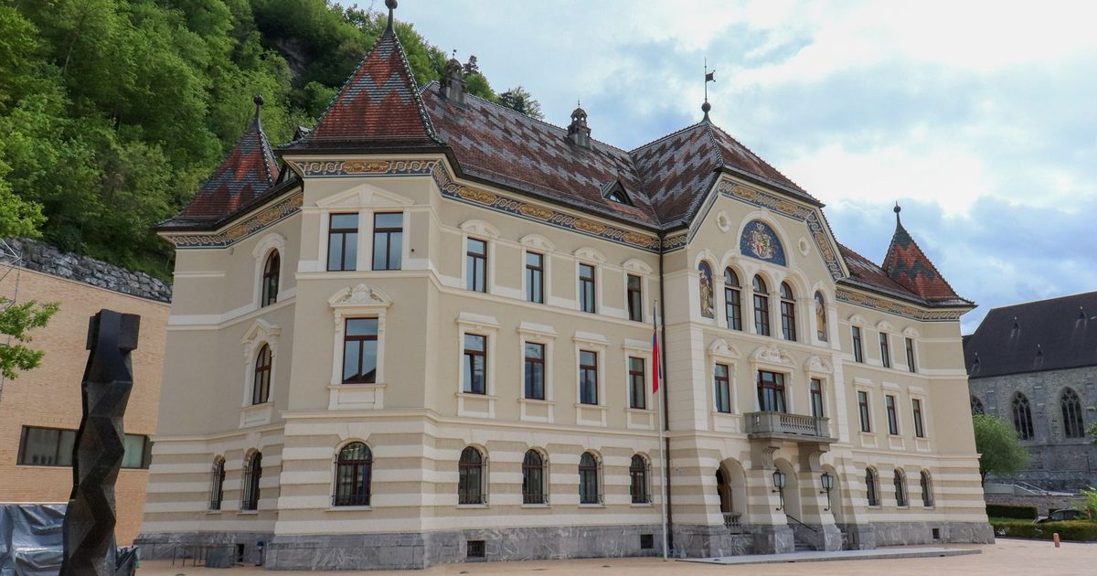 The government building in Vaduz, Liechtenstein