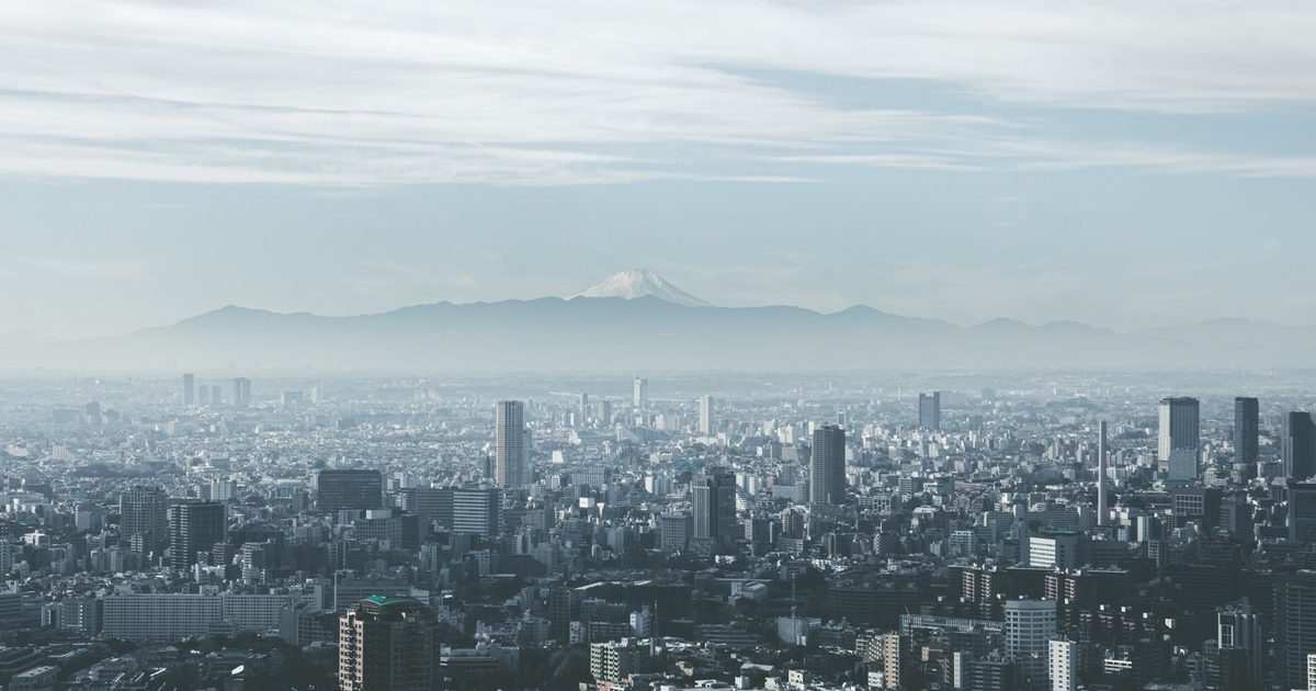 Tokyo with Mount Fuji in the background